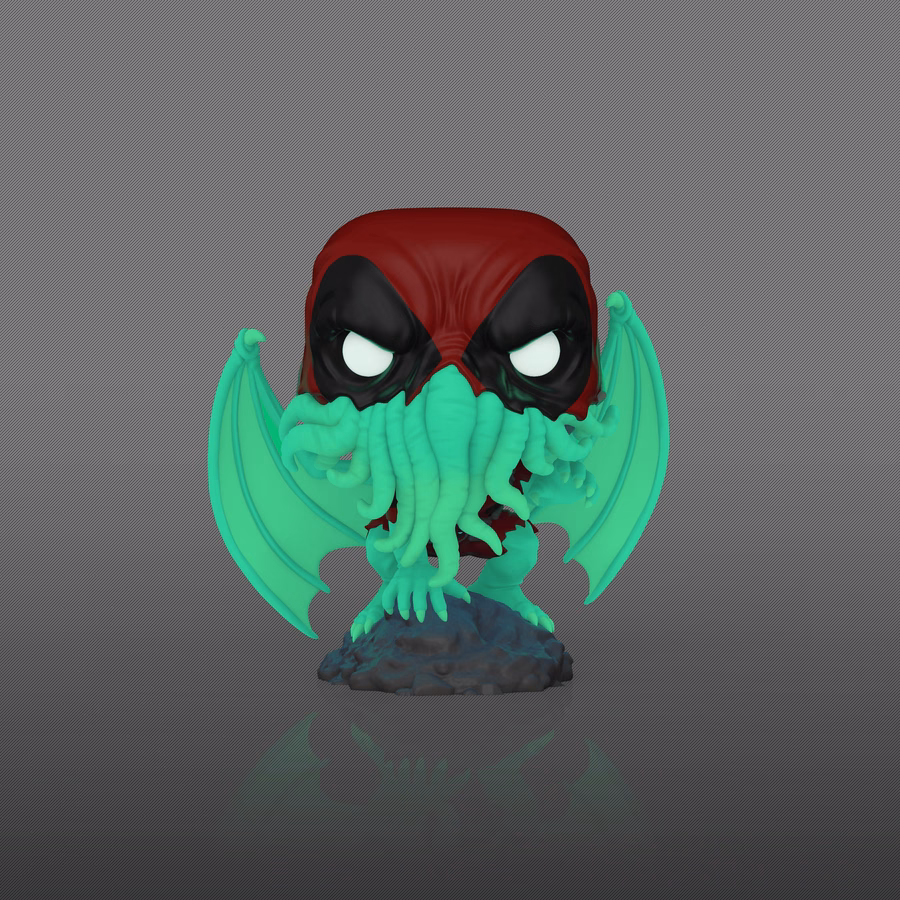 Pop! Plus Deadpool als Cthulhu (Glow) met Pop! Protector