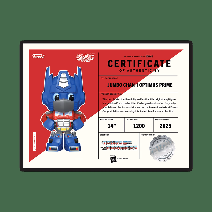 Jumbo Chan Optimus Prime 14 inch vinyl verzamelobject