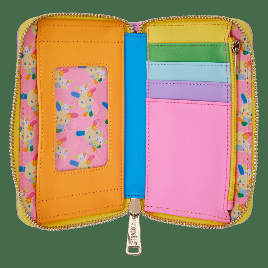 Sanrio Exclusive U*SA*HA*NA Color Block Zip Around Wallet