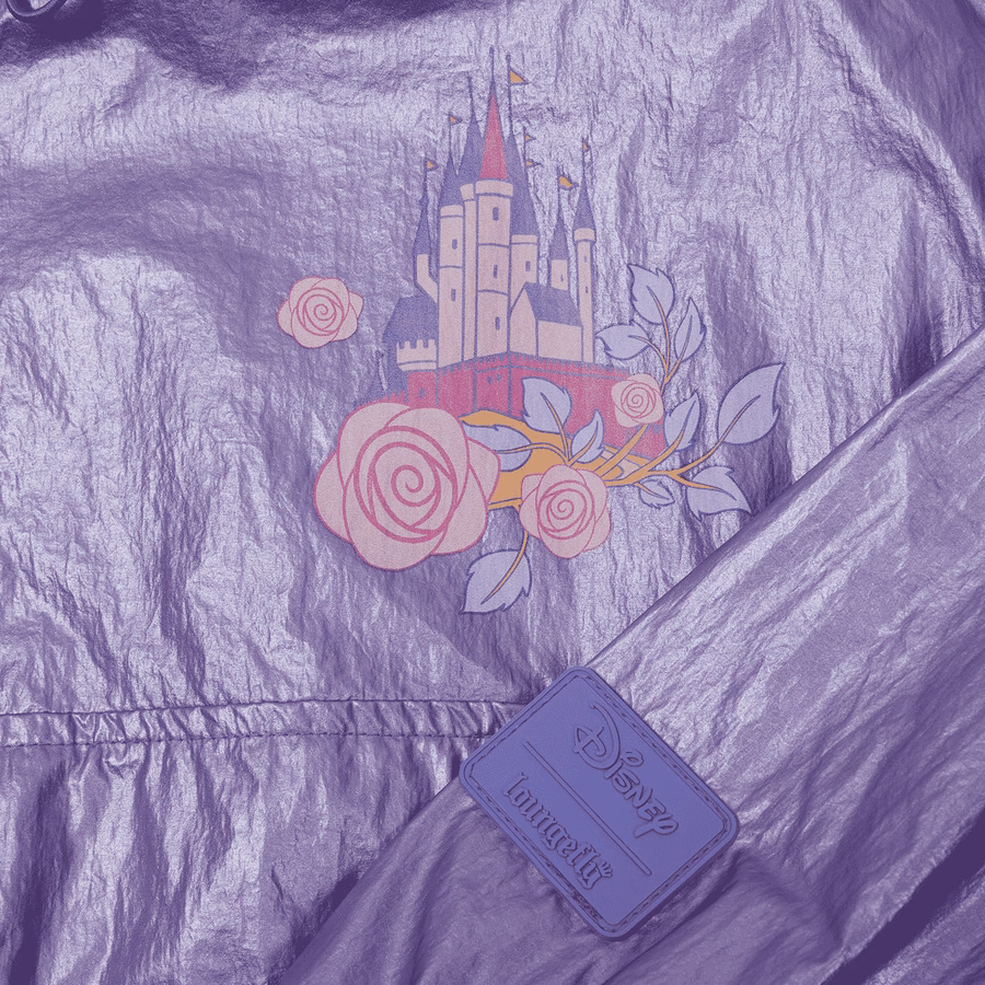 Doornroosje Prinses Aurora & Prins Philip Bloemenprint Half-Zip Unisex Windbreaker Jas